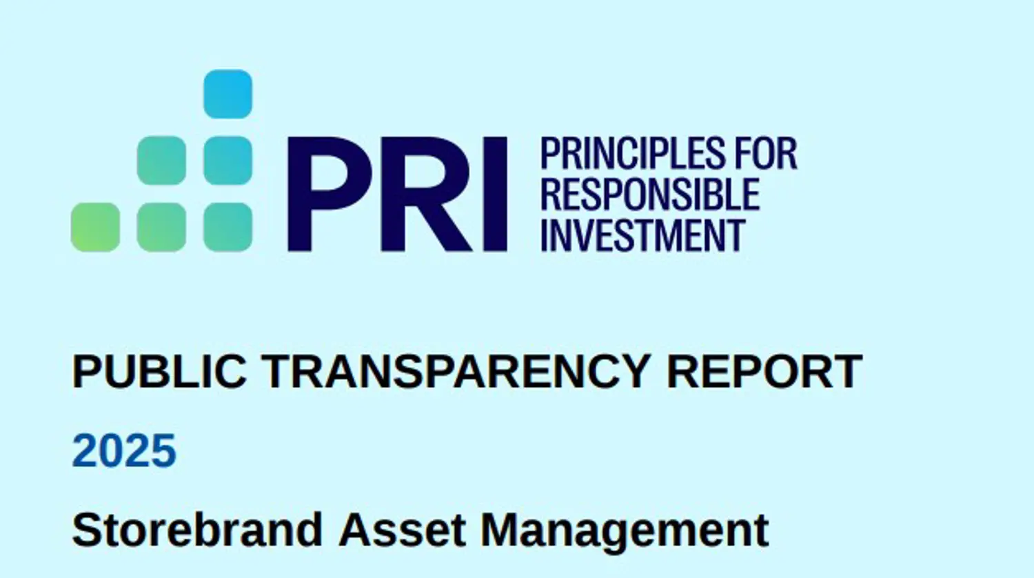 Storebrand Asset Management's PRI 2025 Transparency Report - Storebrand ...