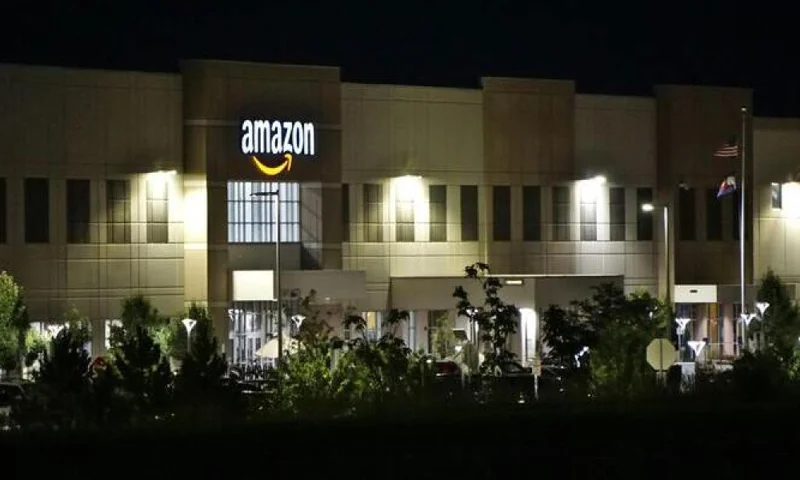 Photo of an Amazon building.