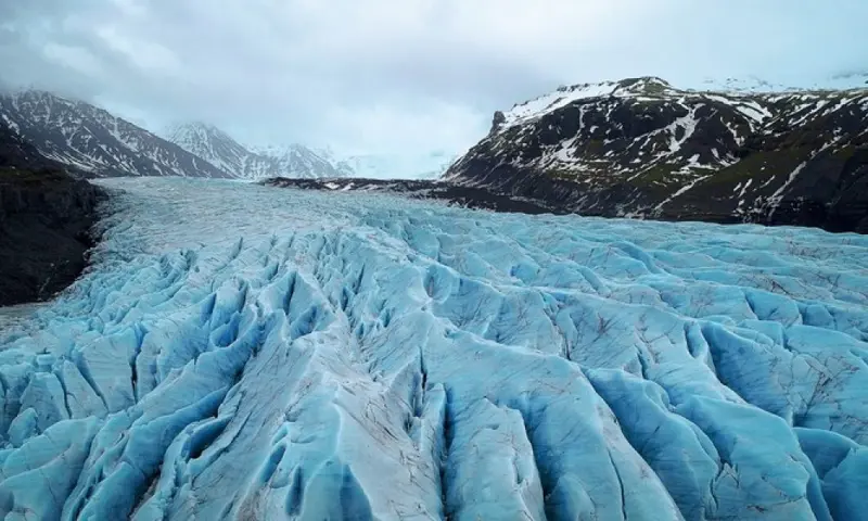 Photo of a glacier