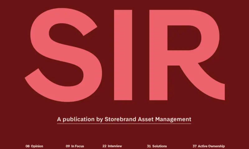 Image of the front page of the Sustainable Investment Review document.