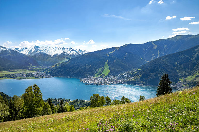 This is Georg&rsquo;s hometown, Zell am See, in the Austrian Alps, with the melting glacier on the Kitzsteinhorn in the background. Photo credit: Zell am See-Kaprun Tourismus GmbH