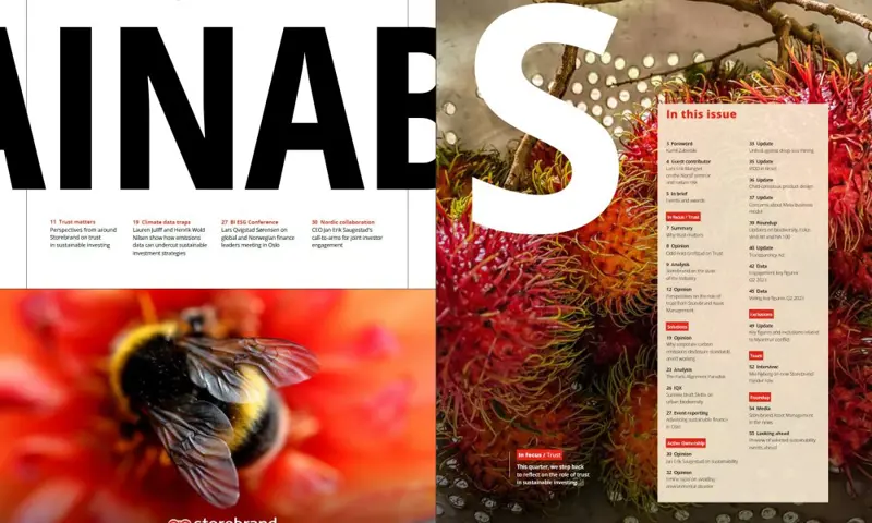 Picture of the front pages of the Sustainable Investment Review