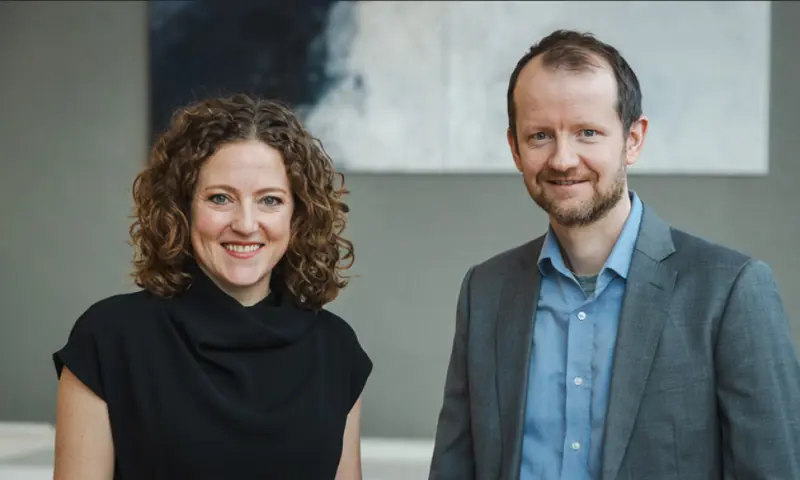 Photo of a woman and a man