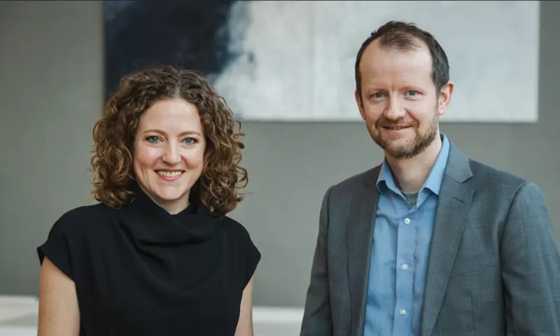 Photo of a woman and a man